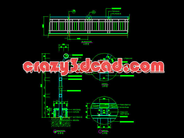 Stairs and Railing CAD Details